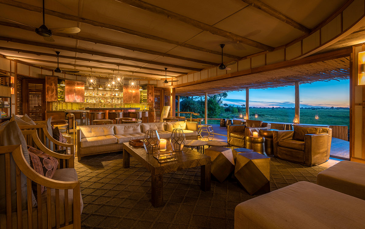 Main lounge at Mombo Camp